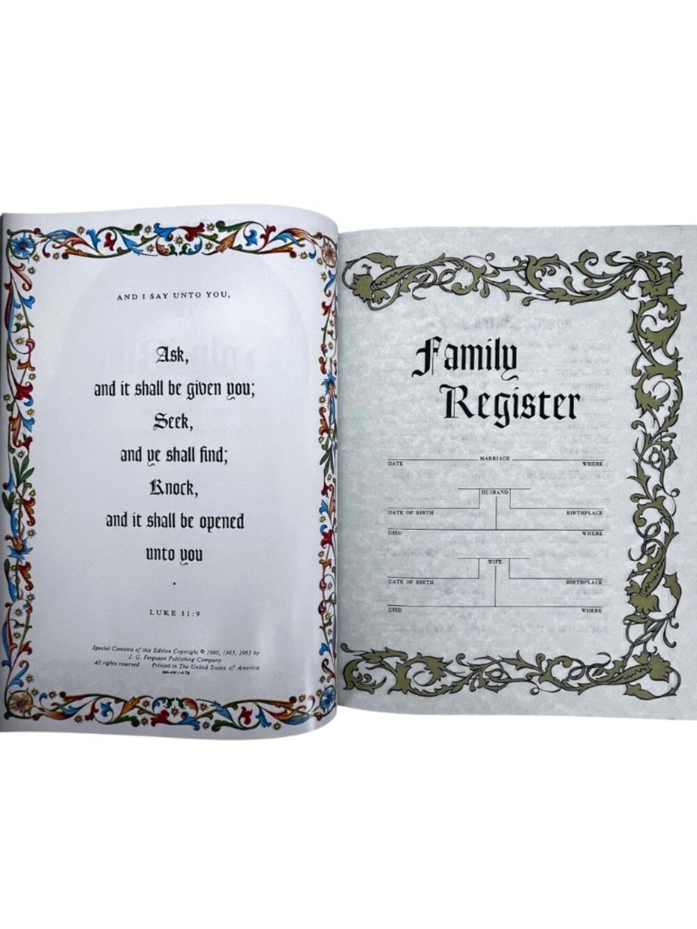 Holy Bible Guiding Light Edition 1965 King James Version Family Record Illustrat - Picture 5 of 16